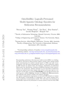 OntoMedRec: Logically-Pretrained Model-Agnostic Ontology Encoders for
  Medication Recommendation