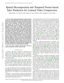 Spatial Decomposition and Temporal Fusion based Inter Prediction for
  Learned Video Compression