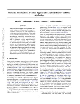 Stochastic Amortization: A Unified Approach to Accelerate Feature and
  Data Attribution