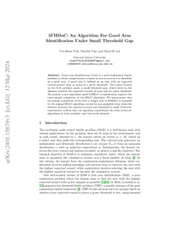 lil'HDoC: An Algorithm for Good Arm Identification under Small Threshold
  Gap