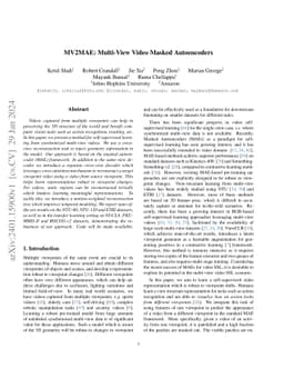 MV2MAE: Multi-View Video Masked Autoencoders