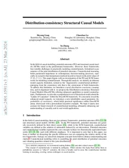 Distribution-consistency Structural Causal Models