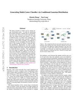 Generating Multi-Center Classifier via Conditional Gaussian Distribution
