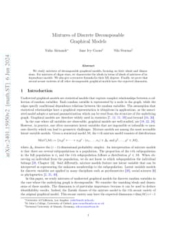 Mixtures of Discrete Decomposable Graphical Models