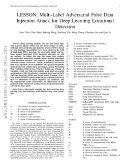 LESSON: Multi-Label Adversarial False Data Injection Attack for Deep
  Learning Locational Detection