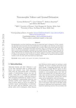 Neuromorphic Valence and Arousal Estimation