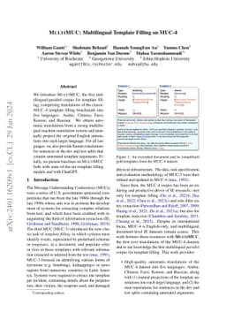MultiMUC: Multilingual Template Filling on MUC-4