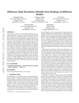 Diffutoon: High-Resolution Editable Toon Shading via Diffusion Models
