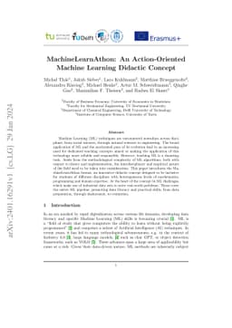 MachineLearnAthon: An Action-Oriented Machine Learning Didactic Concept