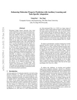 Enhancing Molecular Property Prediction with Auxiliary Learning and
  Task-Specific Adaptation