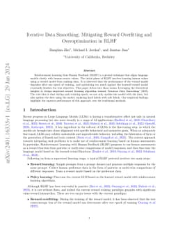 Iterative Data Smoothing: Mitigating Reward Overfitting and
  Overoptimization in RLHF