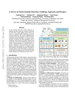 A Survey on Visual Anomaly Detection: Challenge, Approach, and Prospect
