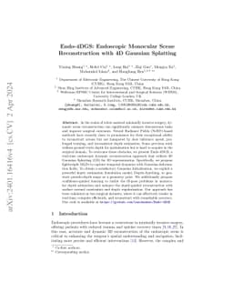 Endo-4DGS: Endoscopic Monocular Scene Reconstruction with 4D Gaussian
  Splatting