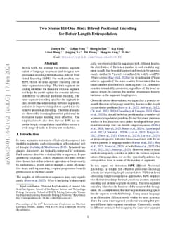 Two Stones Hit One Bird: Bilevel Positional Encoding for Better Length
  Extrapolation