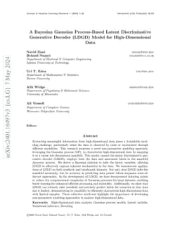 A Bayesian Gaussian Process-Based Latent Discriminative Generative
  Decoder (LDGD) Model for High-Dimensional Data