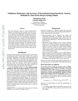 Validation, Robustness, and Accuracy of Perturbation-Based Sensitivity
  Analysis Methods for Time-Series Deep Learning Models