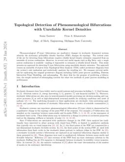 Topological Detection of Phenomenological Bifurcations with Unreliable
  Kernel Densities