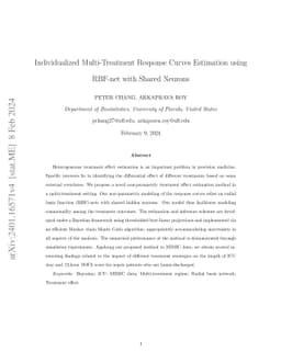 Individualized Multi-Treatment Response Curves Estimation using RBF-net
  with Shared Neurons