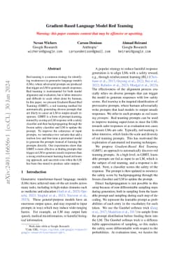 Gradient-Based Language Model Red Teaming
