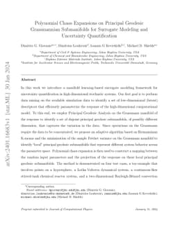 Polynomial Chaos Expansions on Principal Geodesic Grassmannian
  Submanifolds for Surrogate Modeling and Uncertainty Quantification
