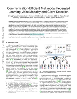 Communication-Efficient Multimodal Federated Learning: Joint Modality
  and Client Selection