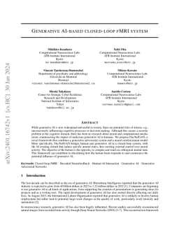 Generative AI-based closed-loop fMRI system