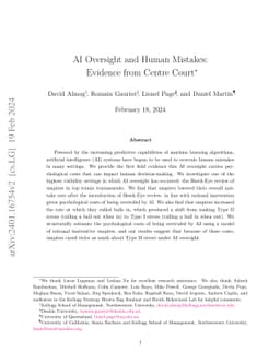 AI Oversight and Human Mistakes: Evidence from Centre Court