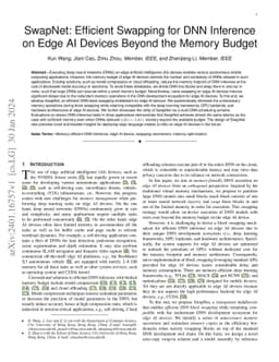 SwapNet: Efficient Swapping for DNN Inference on Edge AI Devices Beyond
  the Memory Budget