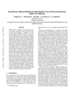 BoostDream: Efficient Refining for High-Quality Text-to-3D Generation
  from Multi-View Diffusion