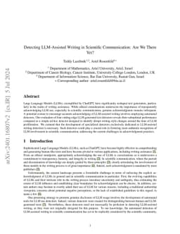 Detecting LLM-Assisted Writing in Scientific Communication: Are We There
  Yet?