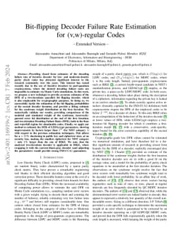 Estimating the Decoding Failure Rate of Binary Regular Codes Using Iterative Decoding