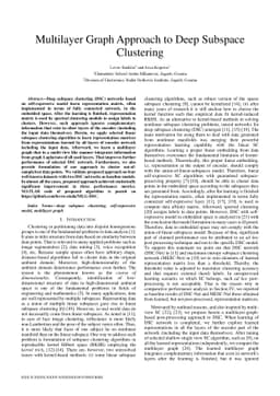 Multilayer Graph Approach to Deep Subspace Clustering