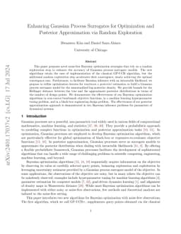 Enhancing Gaussian Process Surrogates for Optimization and Posterior
  Approximation via Random Exploration