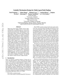 Scalable Mechanism Design for Multi-Agent Path Finding