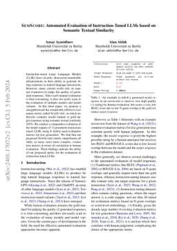 SemScore: Automated Evaluation of Instruction-Tuned LLMs based on
  Semantic Textual Similarity
