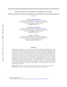 Non-central panorama indoor dataset