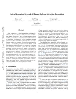 Active Generation Network of Human Skeleton for Action Recognition