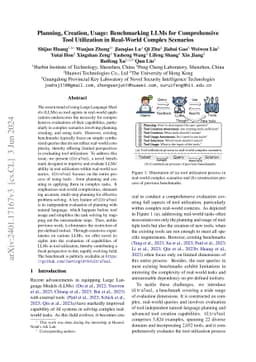 Planning, Creation, Usage: Benchmarking LLMs for Comprehensive Tool
  Utilization in Real-World Complex Scenarios