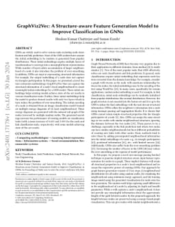 GraphViz2Vec: A Structure-aware Feature Generation Model to Improve
  Classification in GNNs