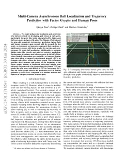 Multi-Camera Asynchronous Ball Localization and Trajectory Prediction
  with Factor Graphs and Human Poses