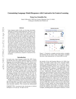 Customizing Language Model Responses with Contrastive In-Context
  Learning