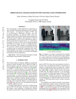 Through-Wall Imaging based on WiFi Channel State Information