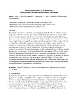 Integrating Generative AI in Hackathons: Opportunities, Challenges, and
  Educational Implications
