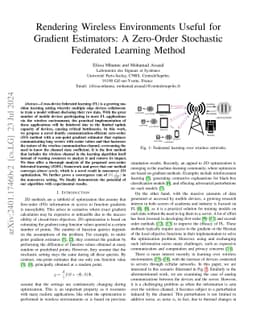 Rendering Wireless Environments Useful for Gradient Estimators: A Zero-Order Stochastic Federated Learning Method