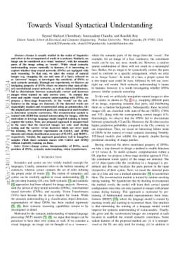 Towards Visual Syntactical Understanding