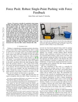 Force Push: Robust Single-Point Pushing with Force Feedback