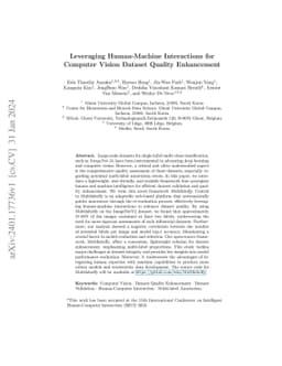 Leveraging Human-Machine Interactions for Computer Vision Dataset
  Quality Enhancement