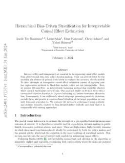Hierarchical Bias-Driven Stratification for Interpretable Causal Effect
  Estimation