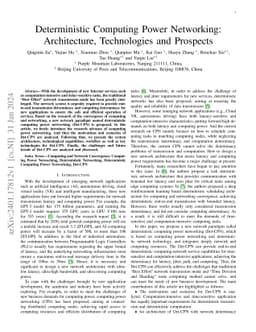 Deterministic Computing Power Networking: Architecture, Technologies and
  Prospects