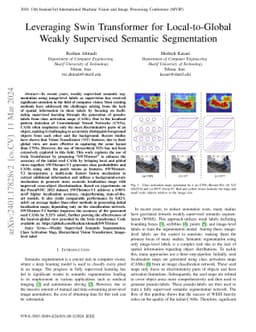 Leveraging Swin Transformer for Local-to-Global Weakly Supervised
  Semantic Segmentation